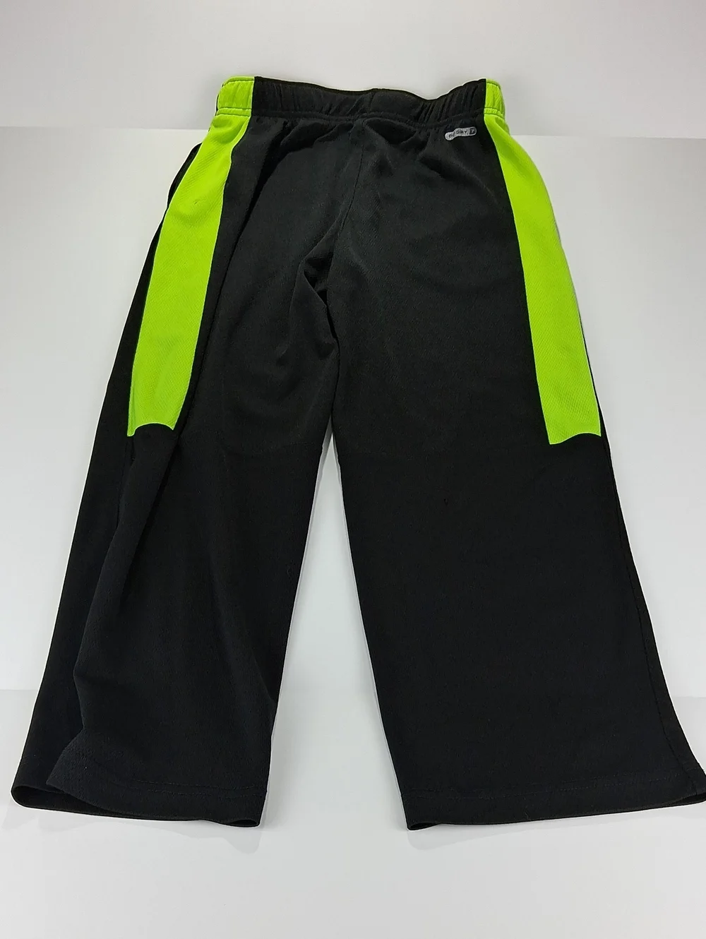 Boys Old Navy Athletic Pants Size Medium (8) Black + Neon Green Accent + Pockets